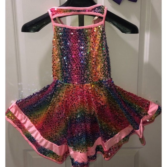 Girls Costume CURTAIN CALL candy shop jazz sequence Size Large (12-14) - Picture 3 of 11